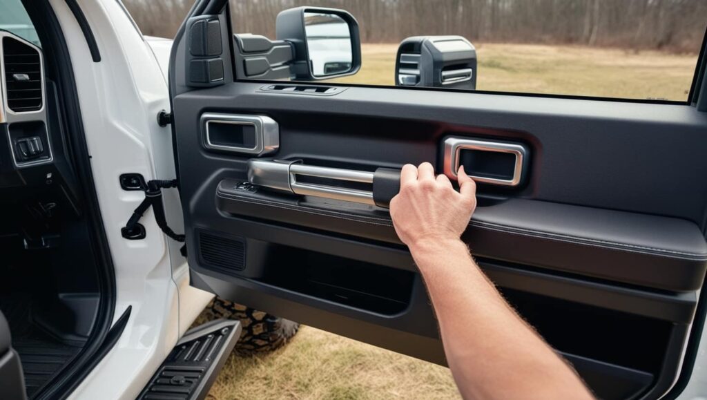 Do horizontal handles affect the ergonomics of the F250?