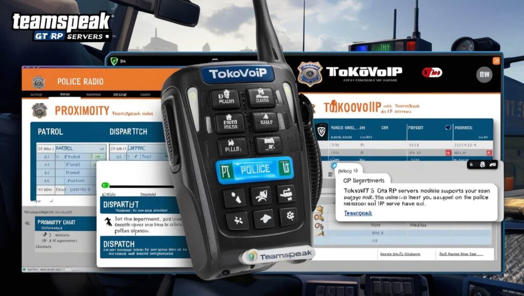 How does TeamSpeak with TokoVOIP enhance police communication in GTA 5 RP?