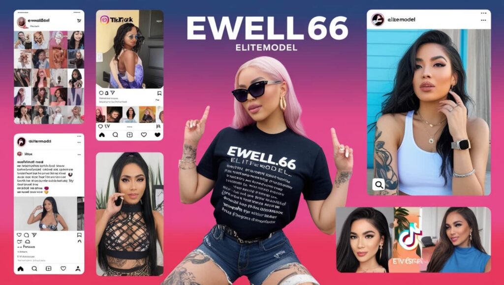 How has Ewell666 Elite Model used social media to build a global audience?