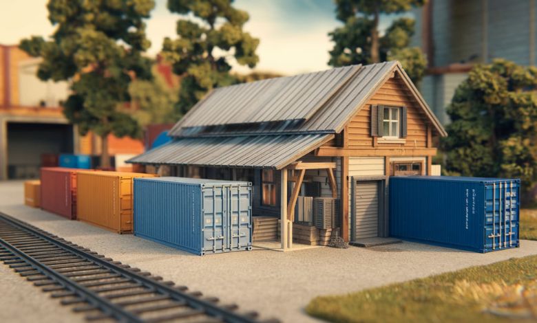 What are the dimensions of the finished Gloor Craft Models Freight House?