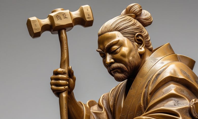 Why Is Bronze The Preferred Material For Ikoku With Hammer Japanese Bronze Sculpture?